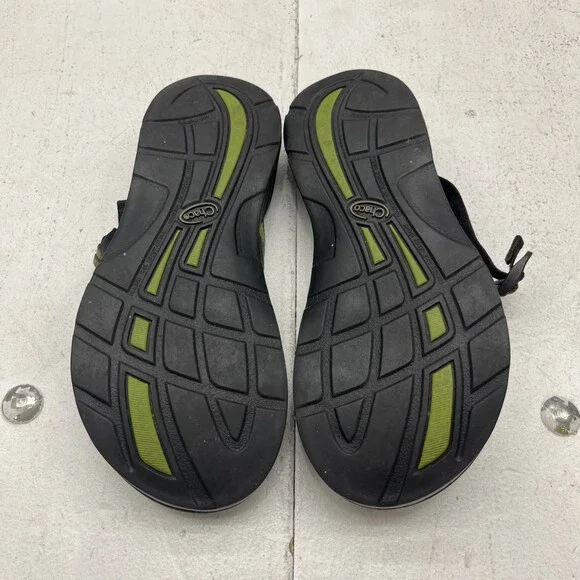 Chaco Black & Green Non-Marking Slip-On Adjustable Sandals Women’s Size 7 - Picture 7 of 11